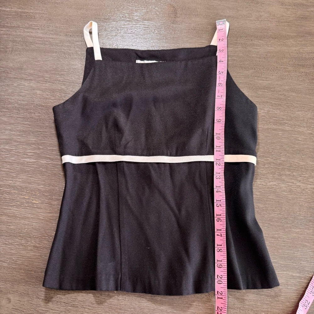 Vintage Giorgio Fiorlini 90’s Blouse Tank Top Black And White S 5 6 - Picture 9 of 9